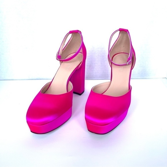 J.Crew Maisie Platform Heels Made-in-Italy Collection in Fuchsia Color S… - Picture 11 of 13